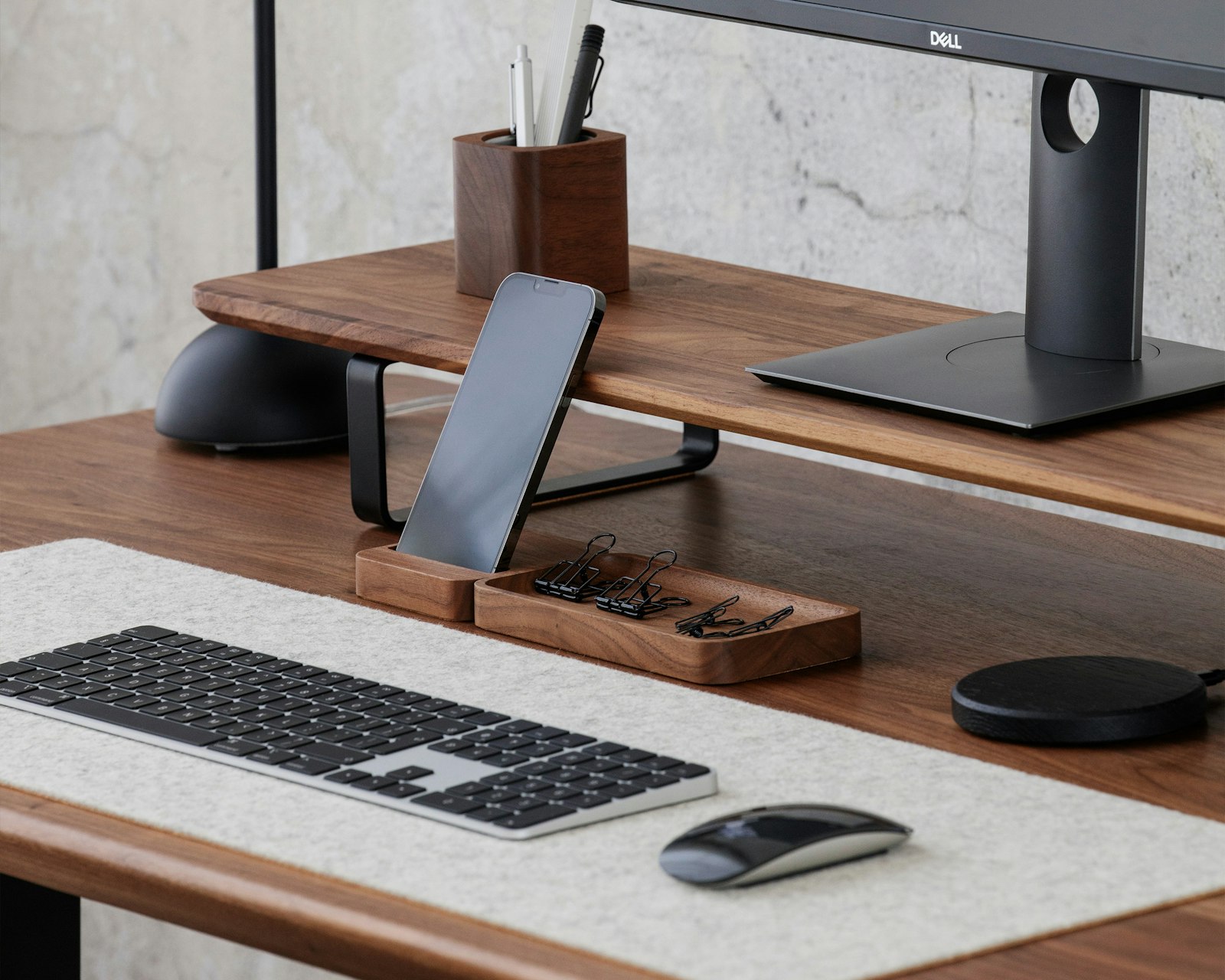Large desk mat under a keyboard and mouse on a home office desk